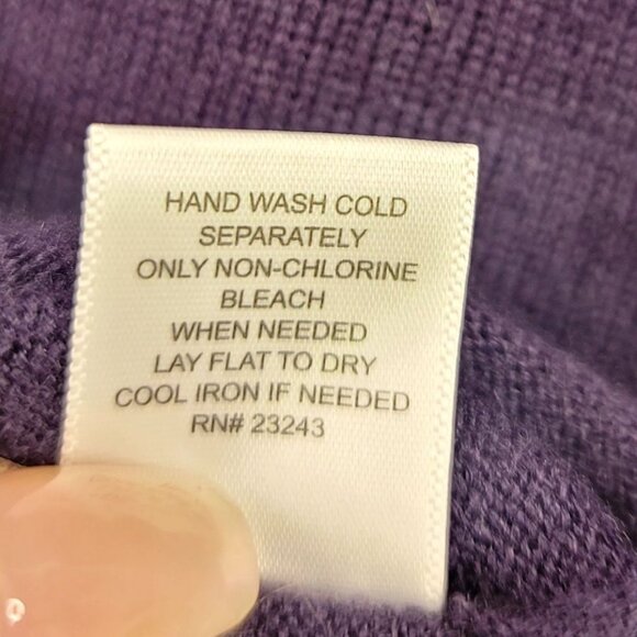 New York & Company Purple Knit Sweater Dress W/ Belt Small *Callout - Picture 4 of 11